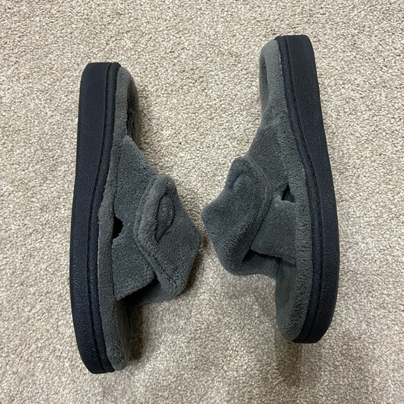 Clarks Fur Grey Slide Slippers Size 6 - Picture 4 of 6